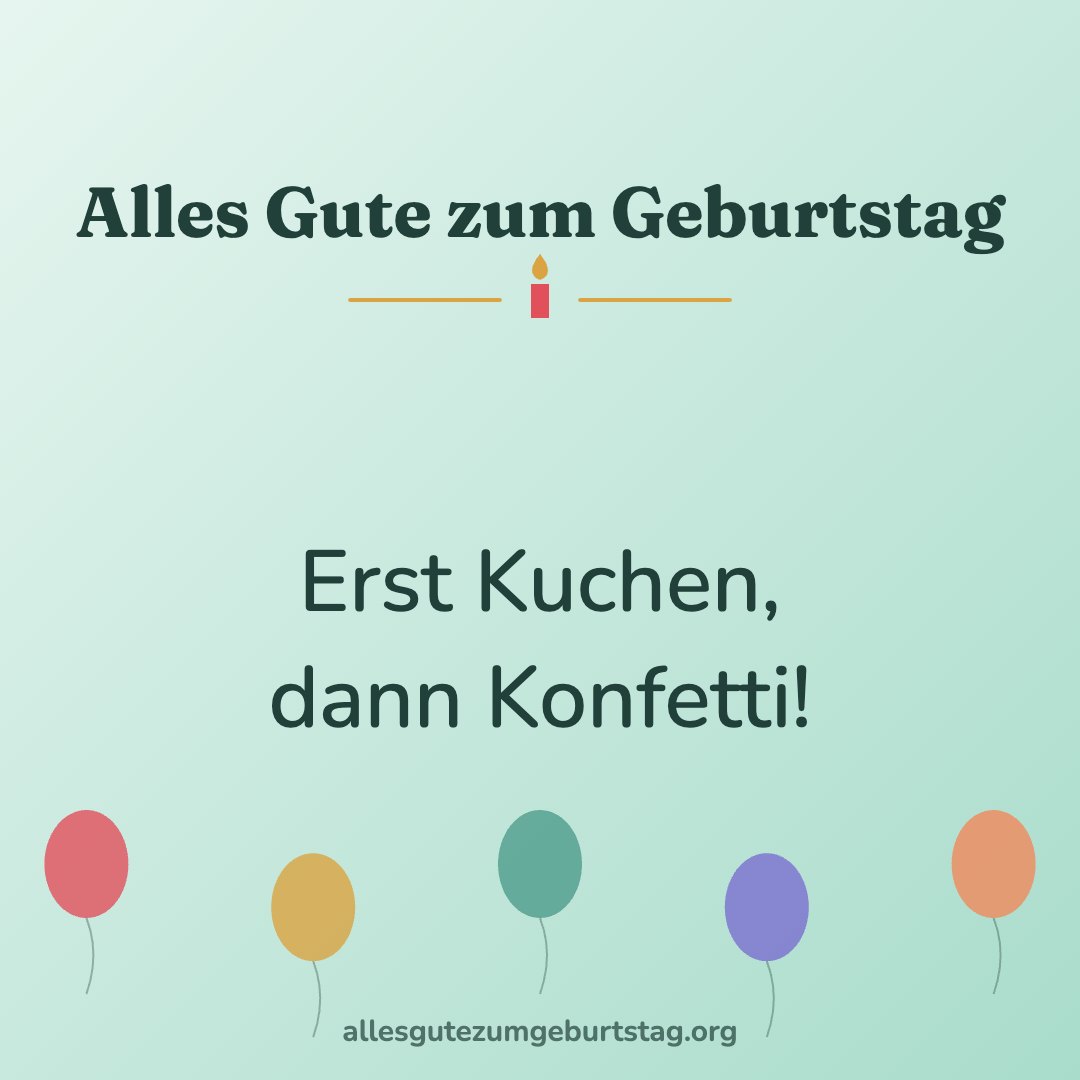 Geburtstagsbild: Erst Kuchen, dann Konfetti!